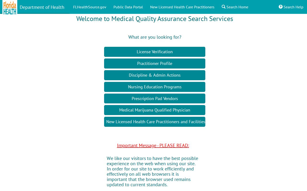 West Melbourne neighbor lookup in Florida health license records
